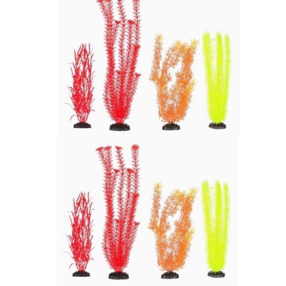 NEW 8 Imagitarium Plastic Aquarium Plants - Picture 4 of 5
